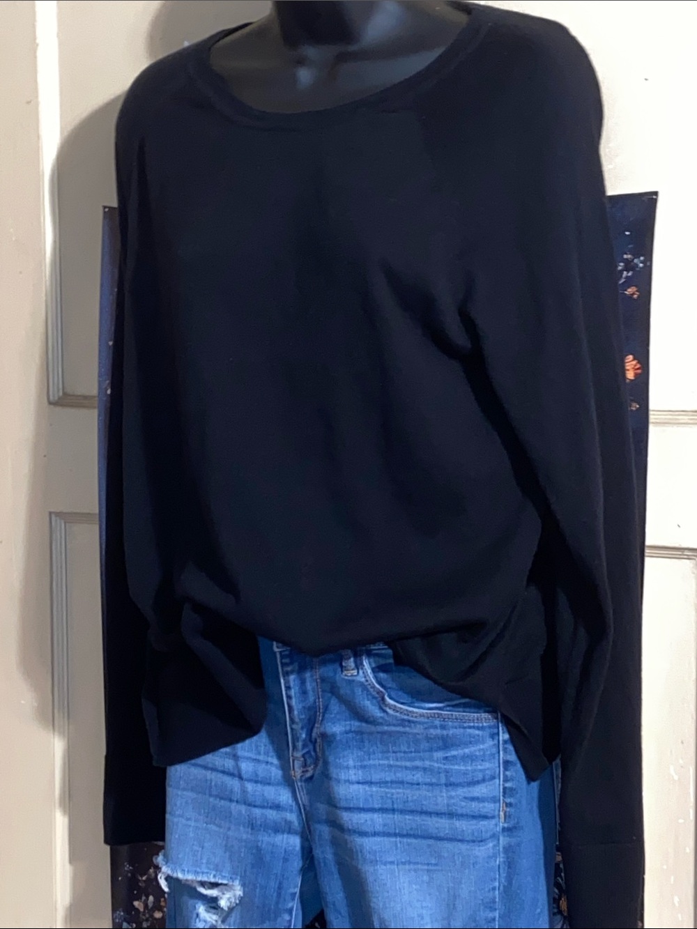 BLACK LIVERPOOL SWEATER Lightweight Loose Fit